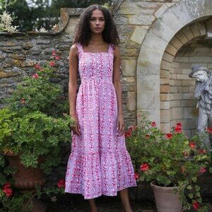 Pink City Prints Lorenza Dress in Peach size XL NWT